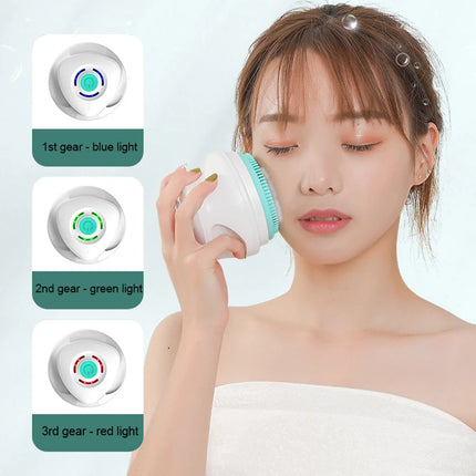 Electric Bath Brush Shower Cleaning Body Massage Brush Multifunctional Spinning Spa Brush Waterproof Long Handle Back Rubbing