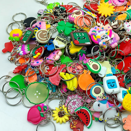 60Pcs (Mix) Random style Cartoon keychain， Ornament Bag Wallet Pendant keyring Classroom prizes ，Birthday party Gifts