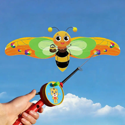 35cm Fishing Rod Kite Toys For Kids Vivid Butterfly Swallow Parrot Easy To Fly Goldfish Kites Garden Decor Ornament