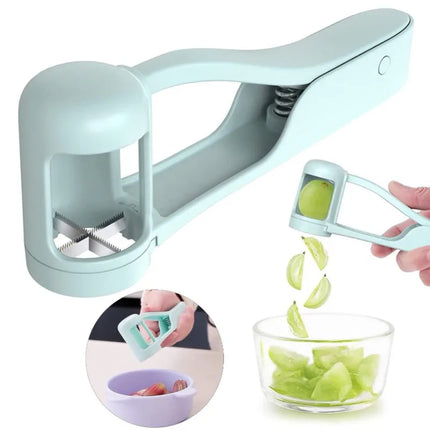 Tomato & Cherry Grape Slicer, Fruit Splitter Cutter, Small Kitchen Gadget for Salad & Baby Food