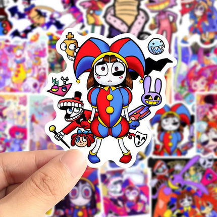10/30/60pcs The Amazing Digital Circus Anime Stickers Waterproof Graffiti Skateboard Notebook Phone Cute Decoration Decals Toys