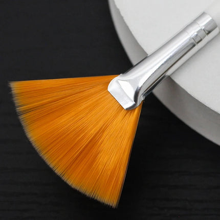 3pcs Practical Facial Brushes Fan Makeup Brushes Soft Portable Mask Brushes Cosmetic Tools for Women Ladies Girls