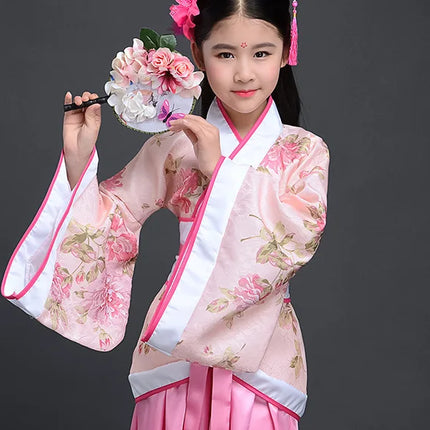 Autumn Two-piece Set Kids Hanfu Cosplay Tang Girl Suit Dance Costume Baby Outfits Ancient Girls Clothing Hanfu Children Suits