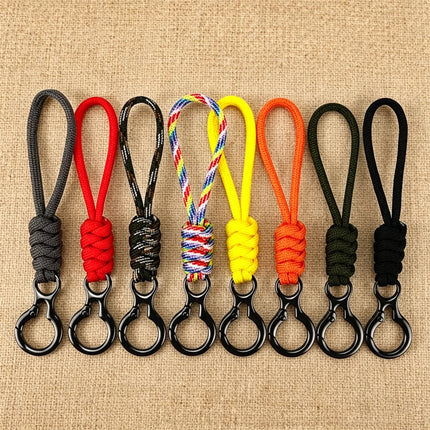 Outdoor Paracord Keychain with Trigger Snap Hook Hand-Woven Survival Camping Hiking Accessories for Car Keys Backpack EDC Gear