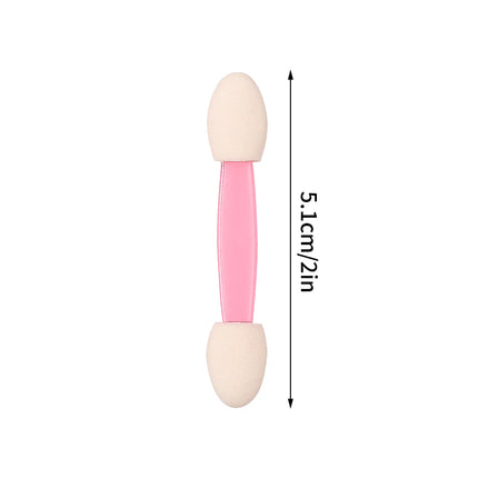 10/20/50/100PCS Double-headed sponge eyeshadow brush, multi-functional nail art application brush stick, portable makeup tool