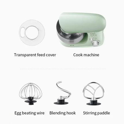 New 2025 Kangjia Chef Machine Home Multifunctional and Noodle Kneading Machine Fully Automatic Egg Beater Mixer 3L Introduction