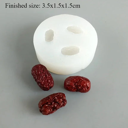 3d Fruit Silicone Molds Banana Slices Kiwi Dried Jujube Fruit Fondant Cake Chocolate Mould Cake Decoration DIY Resin Molds