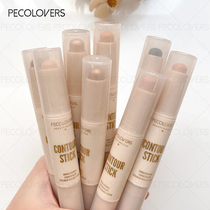 1PC Highlighting Contour Stick, Dual Use for Nose Contour and Three-dimensional Makeup, Anti-smudging, Convenient and Durable