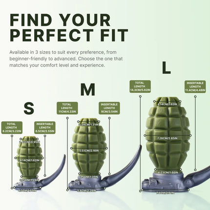 KORYM Hand Grenade-style Anal Plug Sex Adult Toys for Men and Women Pure Silicone Anal Expansion Toys Butt Plug with Protrusions