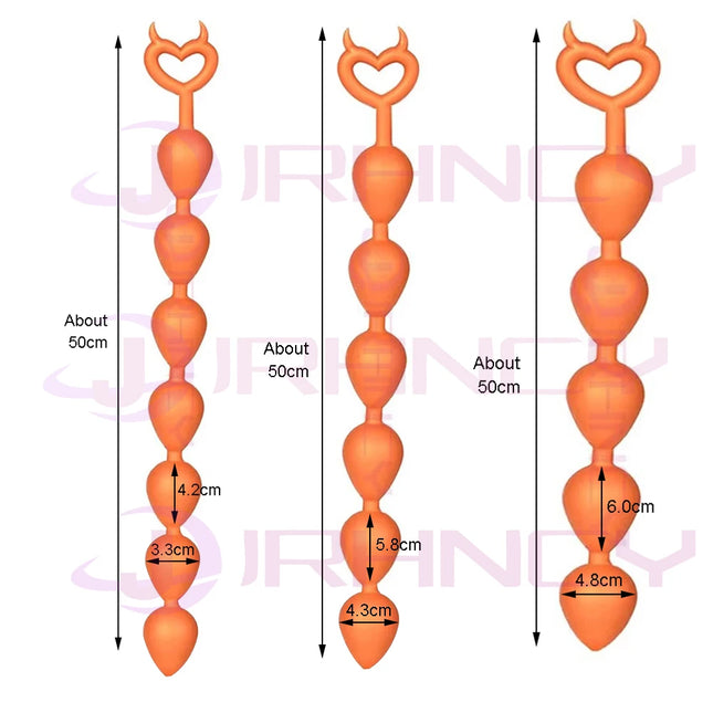 Sex Toys Anal Beads 5/6/7 Anal Balls Liquid Silicone Soft Long Butt Plug 18+ Women Men Adult Anal Plug Sex Toys Prostate Massage