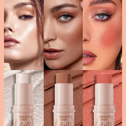 Contour Stick Set Natural Matte Finish Highlighters Shadow Waterproof Contouring Wand V-face Shaping Contour Pen Face Makeup