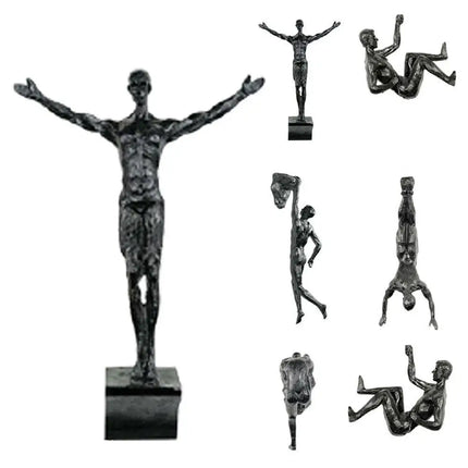 Athlete Rock Climbing Resin Background Wall Hanging Decoration, Sculpture Statue, Retro Figures, Present Decor New 2023