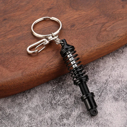 Creative Gear Head Keychain Speed Gearbox Keyring For Car Key Turbo Hub Brake Disc Pendant Shock Absorber Keys Holder Chain Ring
