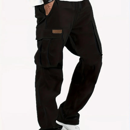 American style high street multi pocket workwear pants for men's new trendy loose straight leg versatile casual long pants