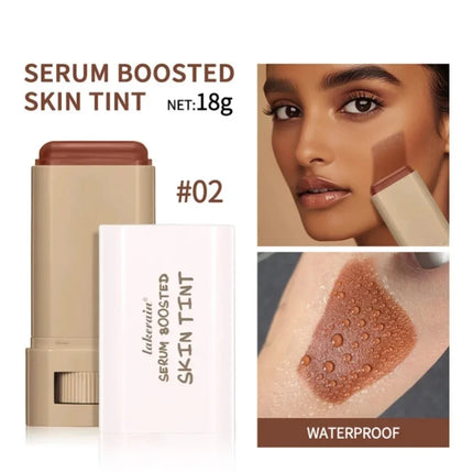 Foundation Stick Balm Serum Boosted Skin Tint Foundation Stick Smooth Plumper Hight Coverage Bronze Foundation Stick