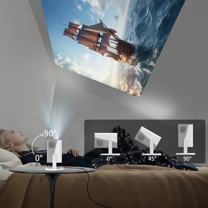 HP Projecto Allwinner H726 1080P FHD Android 14 Dual Wifi6 BT5.4 1920*1080P Home Cinema Beamer Outdoor Portable Projetor MC425