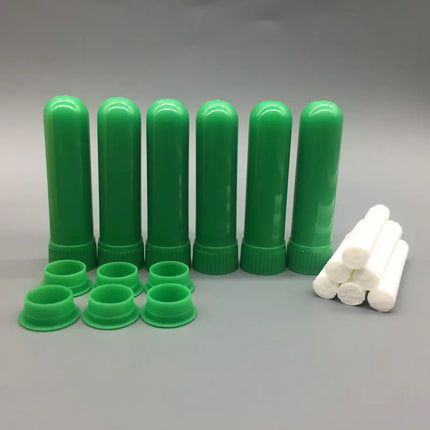 20-200set Colorful Plastic Nasal Inhalers Sticks Refill for Perfume with High Quality Replacement Cotton Wicks for Essentail Oil