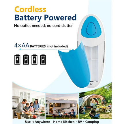 B59B-One Touch, Easy To Clean, Electric Can Opener For Seniors Arthritis-Battery Operated, Hands Free, Automatic Functionality
