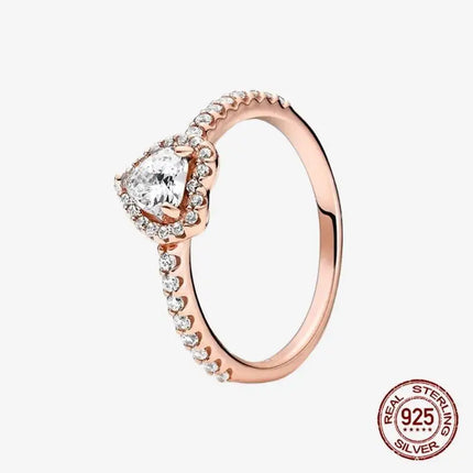 925 Sterling Silver Open Ring Style CZ Paved Heart Butterfly Flower Colorful Gemstone Ring For Women Daily Wear Jewelry Gift