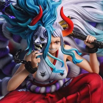 38cm Anime One Piece Yamato Figurine Gk Kaidou Daughter Yamato Action Figures Warring Statue Pvc Collection Model Dolls Boys'toy