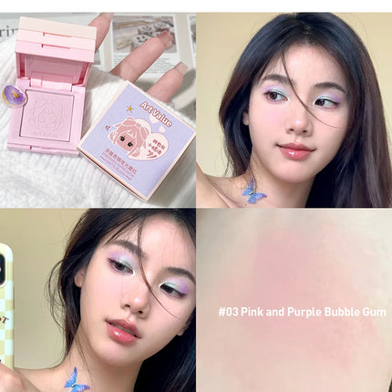 4-in-1 Embossed Matte Blush Makeup Palette Nude Eyeshadow Cheek Blusher Contouring Four-layer All-in-one Box Brightening Makeup