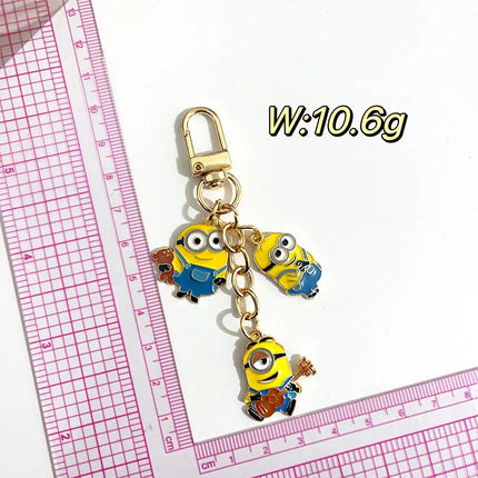 Minions Keychain Earphone Case Pendant Keyring U Disk Charm Car Key Accessories Couples Pendants, Decorations Gift for Friends