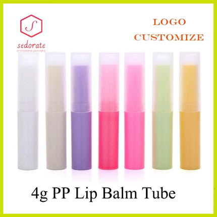 10/20/50/100/200pcs 4g PP Lip Balm Tube Empty Plastic Lipstick Tubes Cosmetic Container DIY Lip Gloss Tube Packaging ZM7201