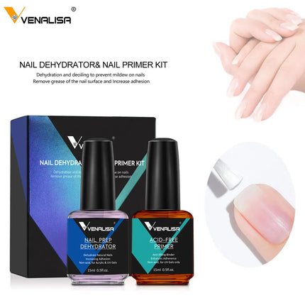 Venalisa 15ml Nail Prep Dehydrator Fast Air Dry Acid-Free Primer Bond Anti-off Prevention Long Lasting For Nail Gel Polish