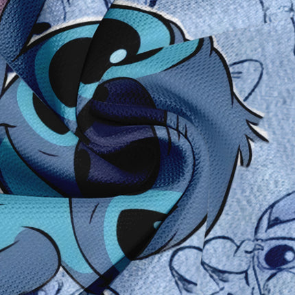Adorable Stitch Doodle Pattern Graphic T-shirt Men's Casual Summer Crew Neck Streetwear