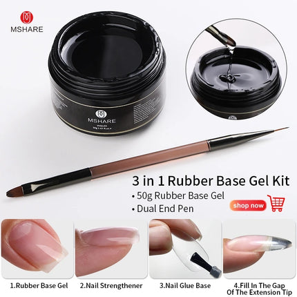 MSHARE 3D Top Coat UV LED Gel Rhinestones No Wipe Topcoat Without Sticky Layer Water Drop 50ml