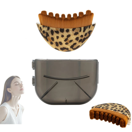Lymphatic Face Massage Brush -Dry Brushing Contour Tool for Chin/jawline Sculpting | Ergonomic Precision Grip for Fatigue Relief
