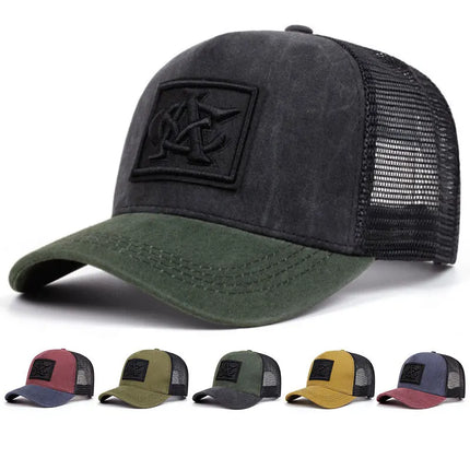 1pc Unisex CA Letter Embroidery Net Baseball Hats Spring and Summer Outdoor Adjustable Casual Duck Flat Caps Sunscreen Hat