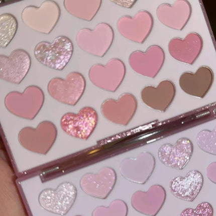 Sweetheart 20-color Eyeshadow palette,Matte Brown,Pearlescent, Shiny,Energetic and Versatile New Style,Creating a Stylish Makeup