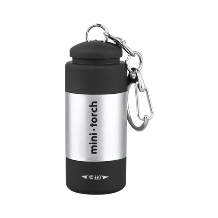 Mini waterproof LED keychain flashlight lightweight portable wear resistant for outdoor activities night travel daily emergency
