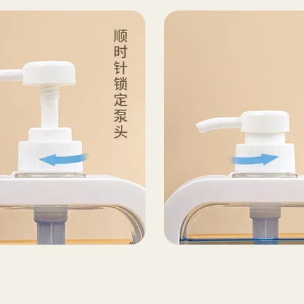 300ML Panda Bear Bubu Dudu Transparent Soap Dispensers Refillable Portable Empty Bottle Shower Gel Detergent Dispensing Bottle