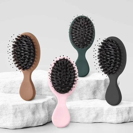 Hair Want Boar Bristles Hair Extension Brush with Nylon Travel Size Hair Brush Protable Mini Hair Brush for Pockets Purses