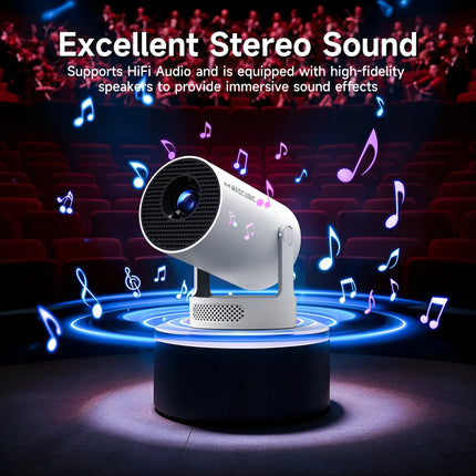 Magcubic HY300Pro+ Projector 8k android 14 projector Dual Wifi 290ANSI BT5.4 Video Projector for Cinema Outdoor Portable Project