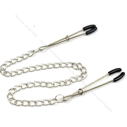 Sexy flirt Nipple Clamps Labia Breast Nipple Clamps With Chain Clips Slave Bdsm Fetish Erotic Toys Sex Tool For women Adult Game