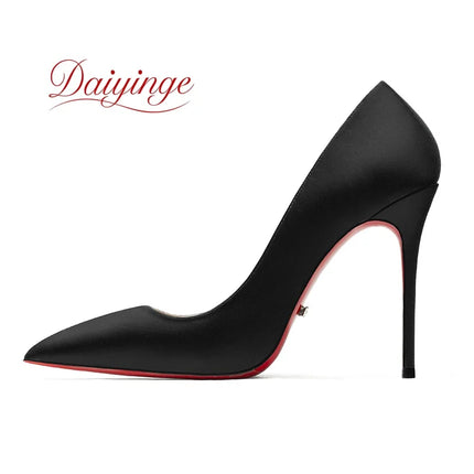 Elegant Woman Heeled Shoes 2026 Trend Luxury Red Bottoms High Heels Pointed Toe Stiletto Pumps 12 cm Party Dress Wedding Shoes