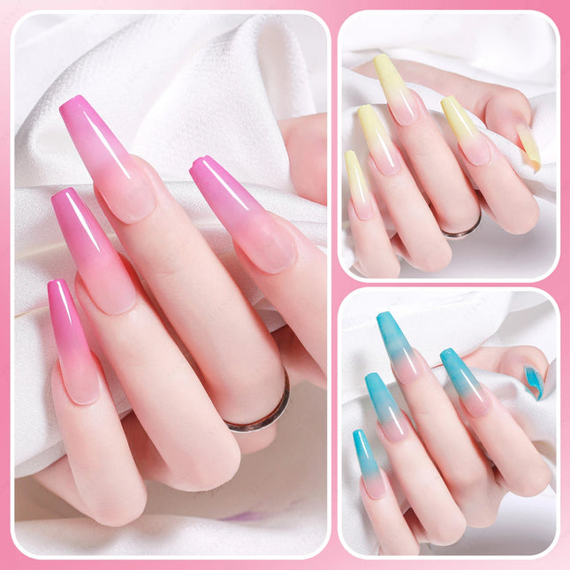 JTING 12colors Pat Pat Ombre Gel Nail Polish Collection 5 Effects Gel Polish