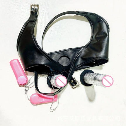 Strapon Double Dildo Vibrator Panties,Strap On Dildo Anal Vaginal Plug Chastity Penis Briefs Sex Toys For Women Masturbation