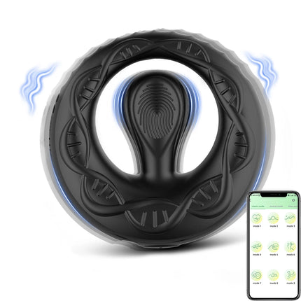 Vibrating Cock Ring with Flexible Bulb Clitoral Stimulator Penis Ring Vibrator with 9 Vibration Modes Male Adult Sex Toys