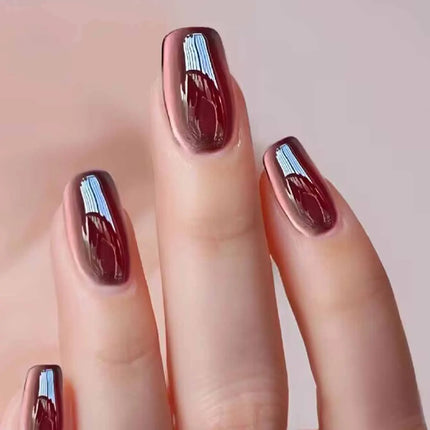 1PC 12ML Drunken Tango Cat Eye Gel Nail Polish 2025 Autumn and Winter Best Selling Mirror Burgundy Glass Beads Nail Art Supplies