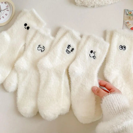 Fashion Couple Winter Toe Wrap Warm Plaid Plush Slippers Men Women Thick Soft Sole Slides Indoor Floor Flat Home Non-slip Shoes