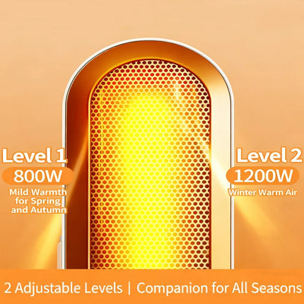 Electric Fan Heater For Room Winter 1200W Fast Heating Bathroom Living Room Office Desktop Portable PTC Ceramic Warm Air Blower
