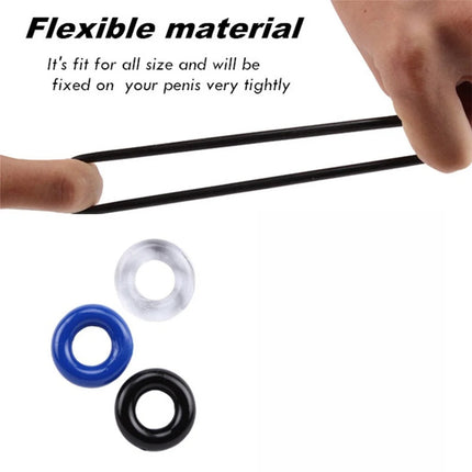 3 Pcs/Set Dick Enlargement Cock Ring Delay Ejaculation Penis Ring Sex Toys For Men Silicone Adult Supplies 18+ Stronger Erection
