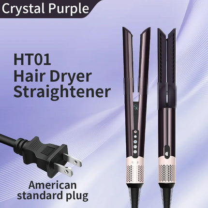 Hair Straightening Comb Hair Dryer HT01 Huaqiangbei Flat Iron Straightener Negative Ion No Hair Damage Dry Wet Use
