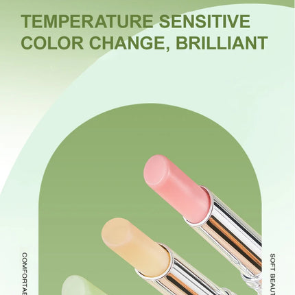 OCHEAL 3 Pcs Moisture Lip Balm Long Lasting Moisturizing Temperature Change Lipstick Anti Aging Repair Lips Mask Casual Type