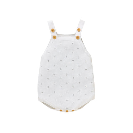Baby Bodysuits Knitted Toddler Child Sling Clothes 0-18M Overalls Fashion Solid Cool Newborn Infant Boy Girl Jumpsuit Sleeveless