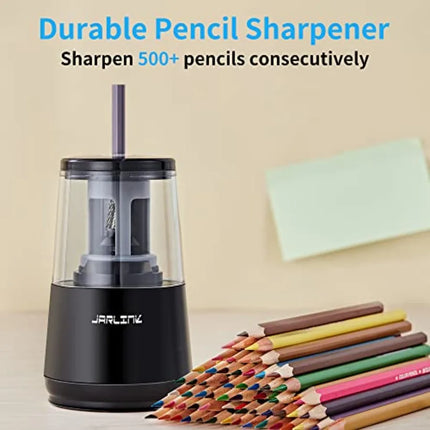 Electric Pencil Sharpener, Heavy-Duty Helical Blade to Fast Sharpen, Auto Stop for No.2/Colo Pencils 6-8mm,AC Adapter/Battery O